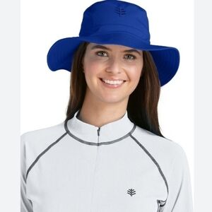 Coolibar UV-bucket hat Unisex - Kobalt Blue